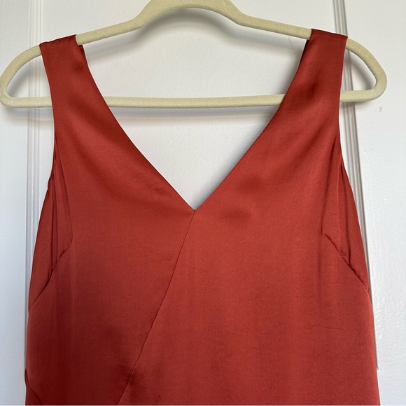 All Saints Ageta Slip Satin Dress in Rust color, S - Picture 5 of 17